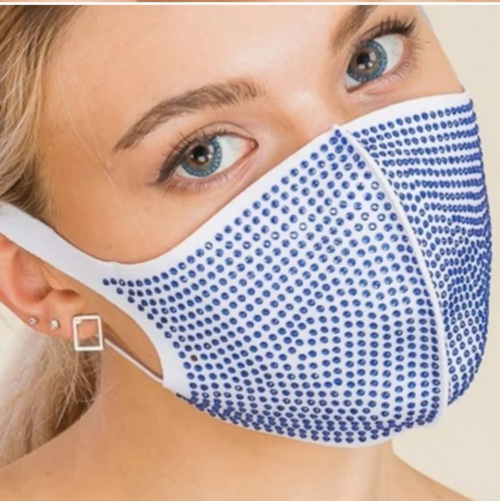 New! 4 Pack Rhinestone Fashion Face Masks